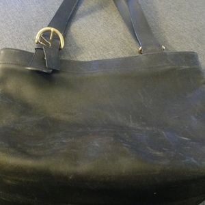 Older blk coach sachel/purse leather